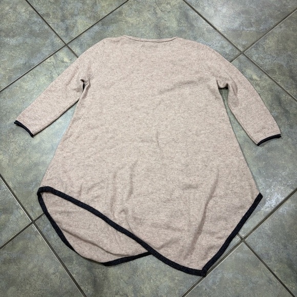 Philosophy Dane Lewis Cashmere Beige Asymmetrical Tunic Sweater Sz S Minimalist - Picture 8 of 8